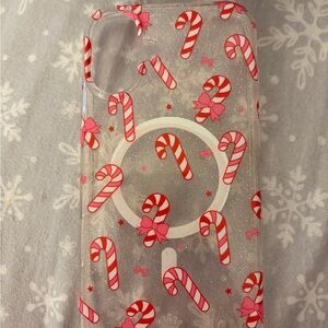 Velvet Caviar Red and Pink Candy Cane Phone Case